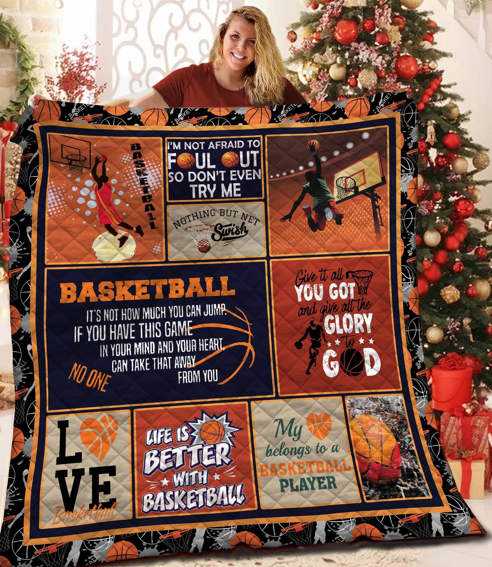 Basketball Quilt Blanket BBB081123SM