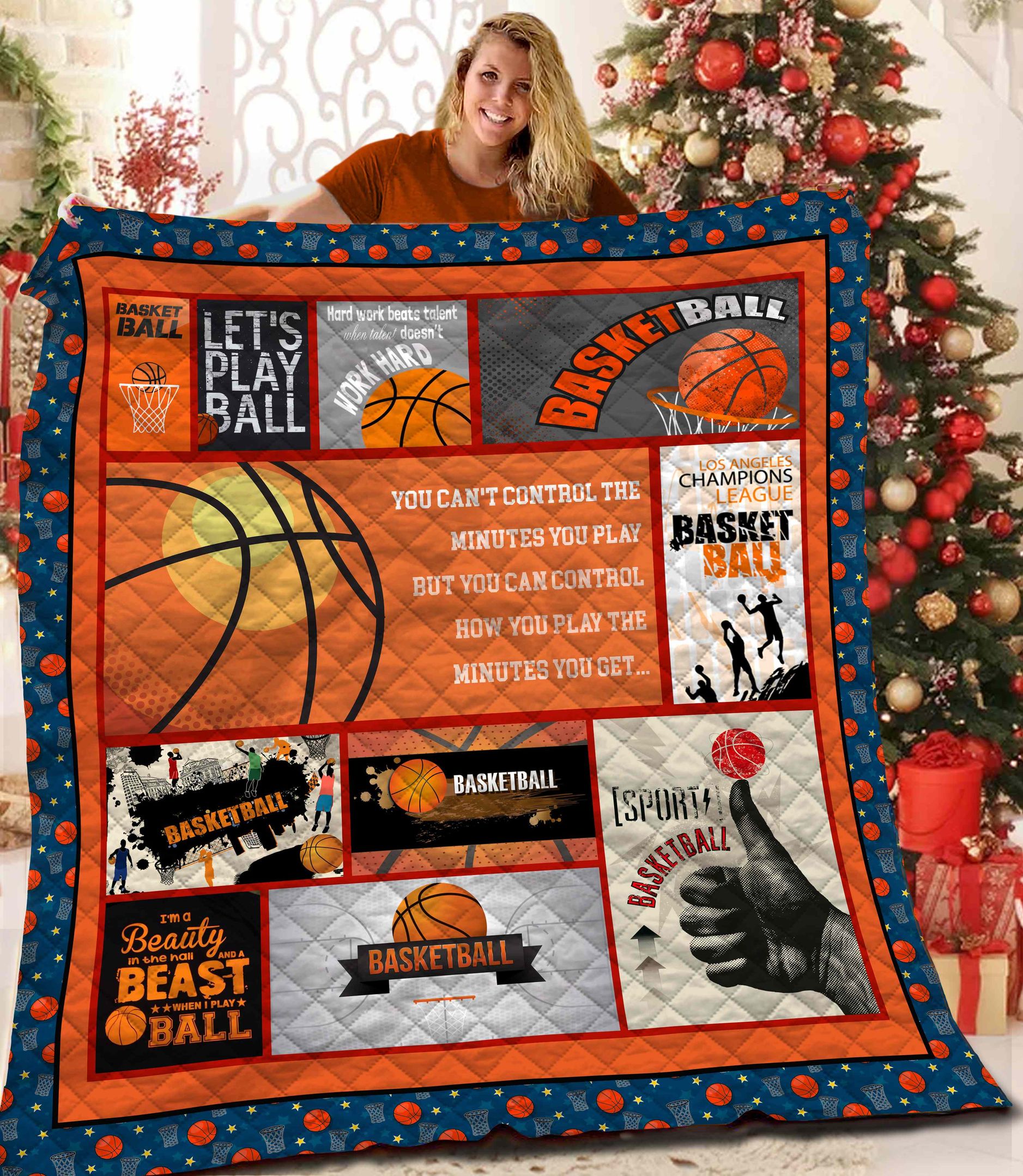 Basketball Quilt Blanket BBB241002NB