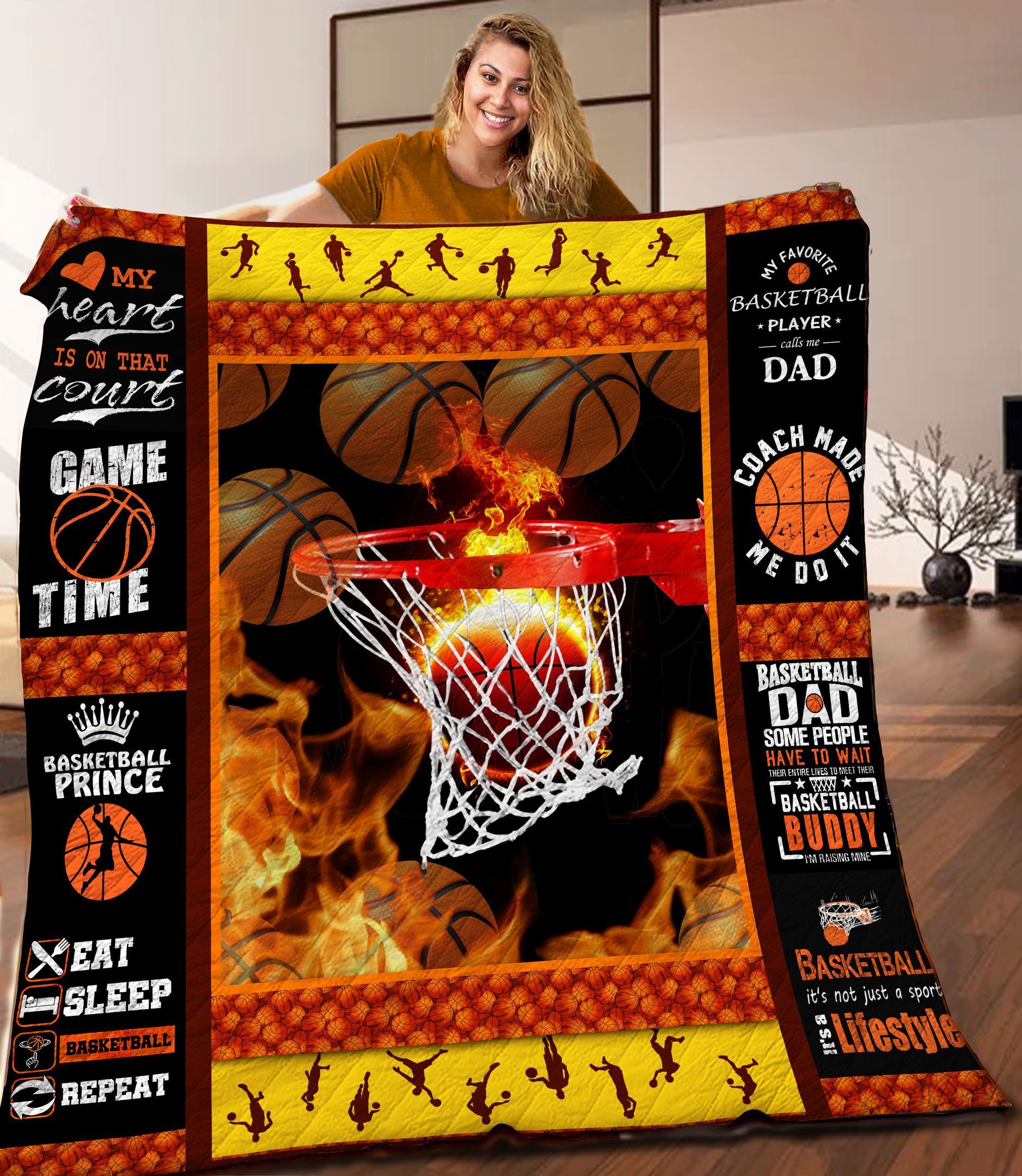 Basketball Quilt Blanket C9B050311MI