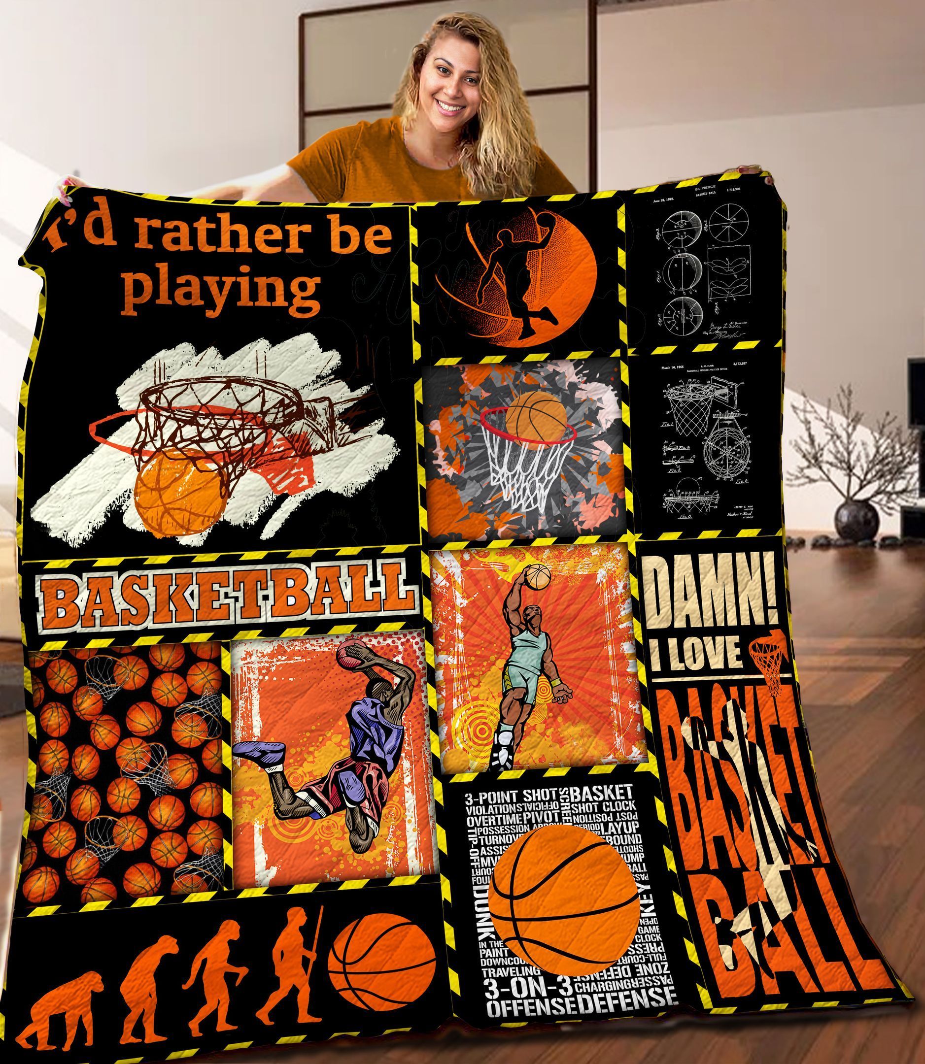 Basketball Quilt Blanket C9B050312MI