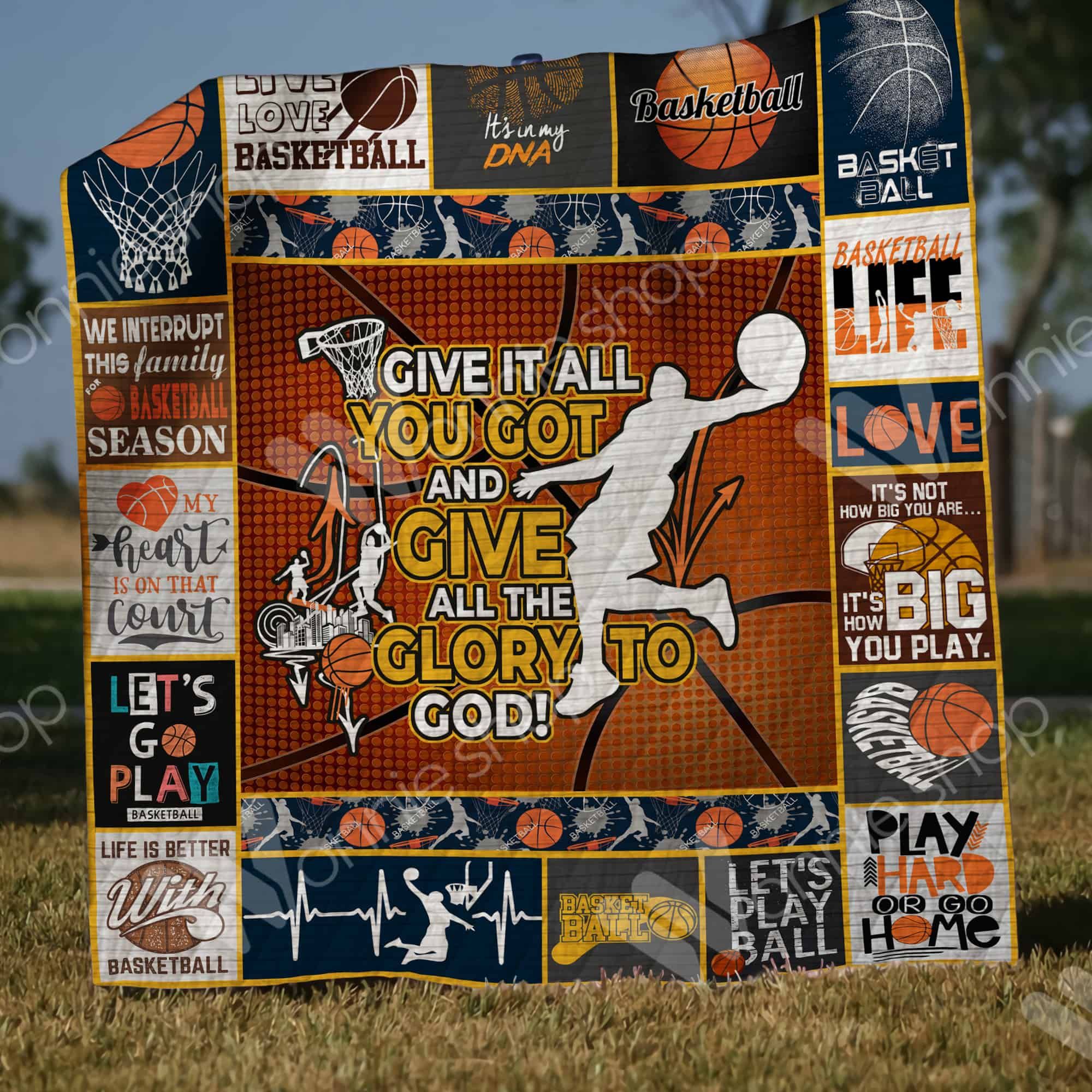 Basketball Quilt Blanket DHC1002780TD