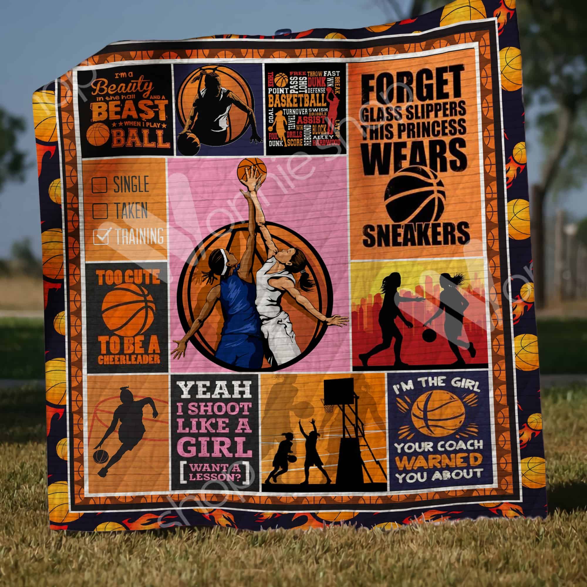 Basketball Quilt Blanket DHC1002782TD