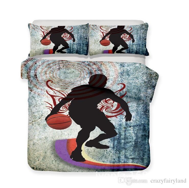 Basketball Silhouette Bedding Set