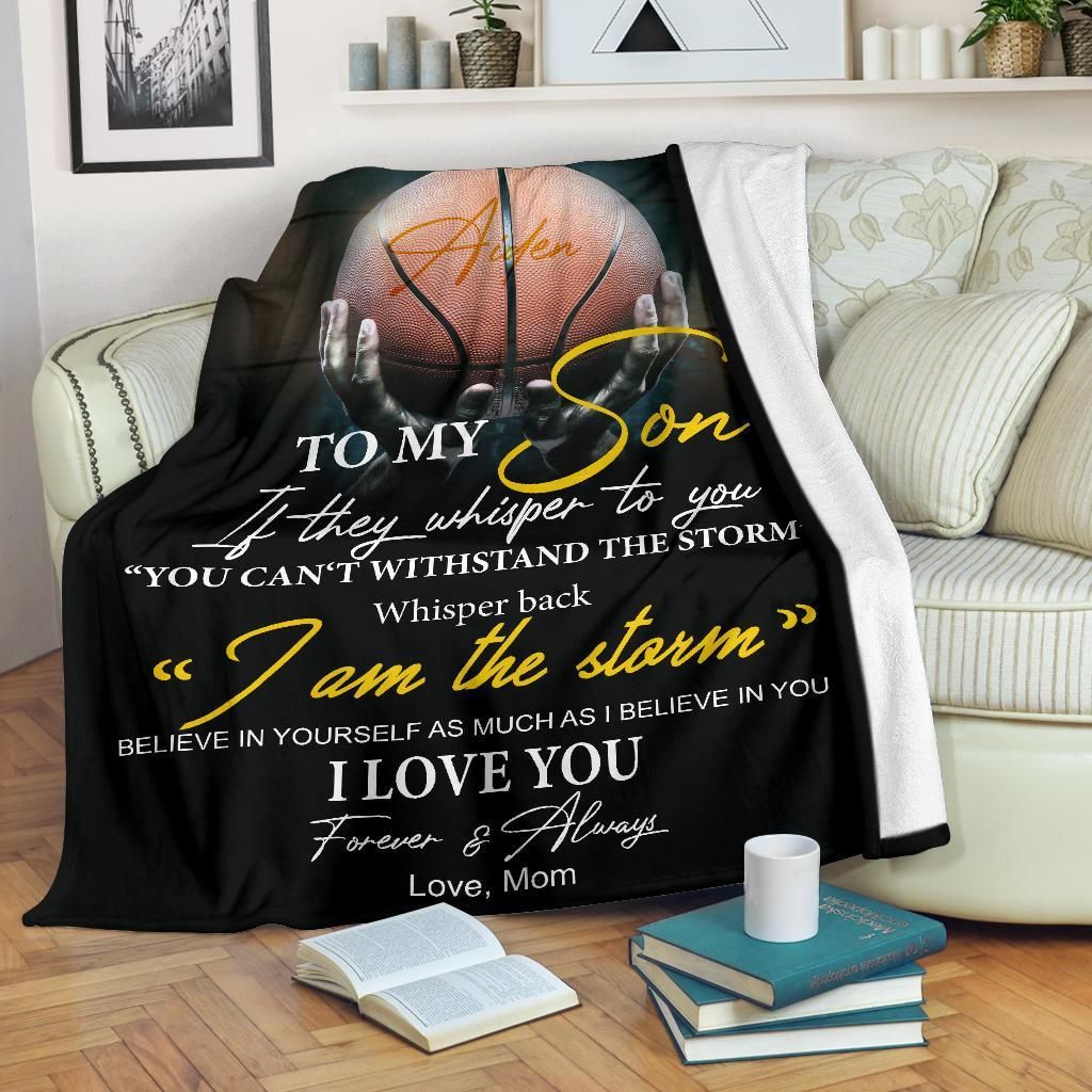 Basketball Son Sherpa Fleece Blanket
