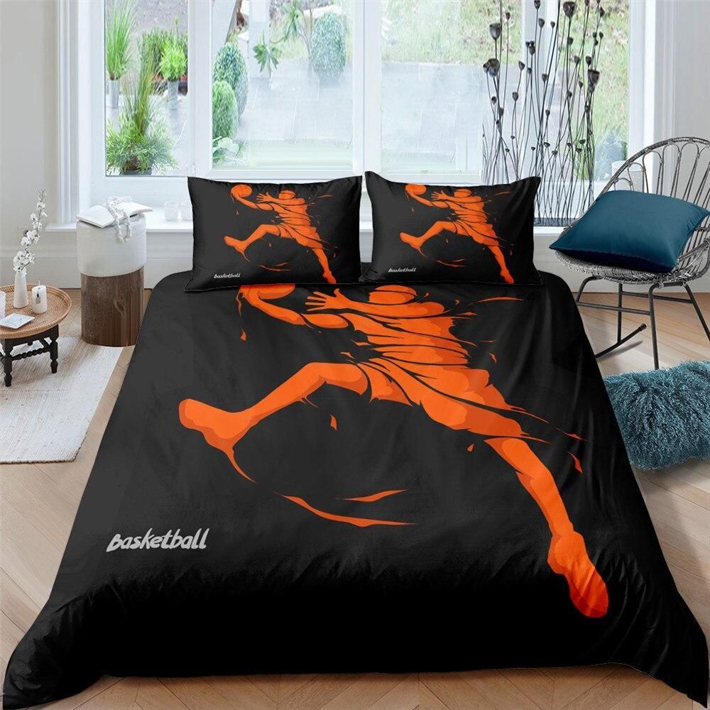 Basketball Stance In Black Bedding Set