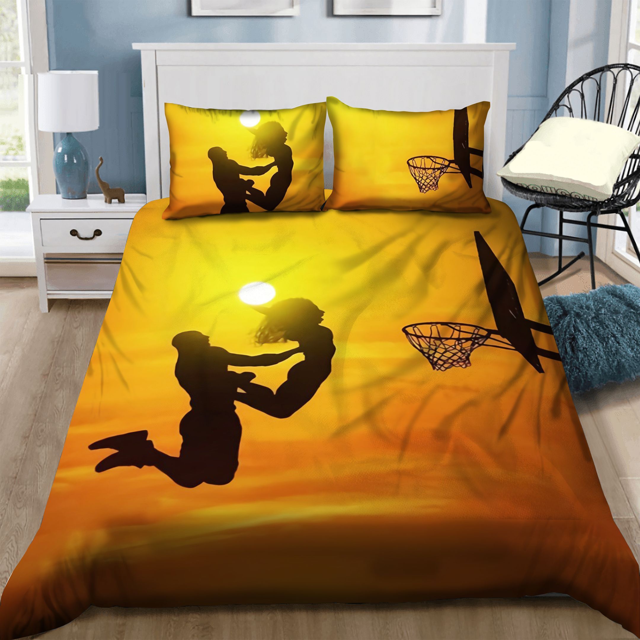 Basketball Sunset Bedding Set