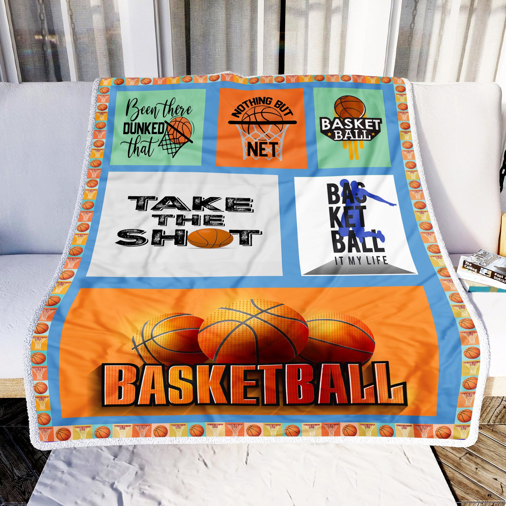 Basketball Take The Shot Fleece Blanket
