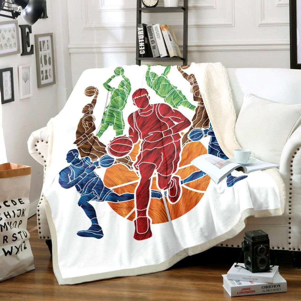Basketball Sherpa Fleece Blanket