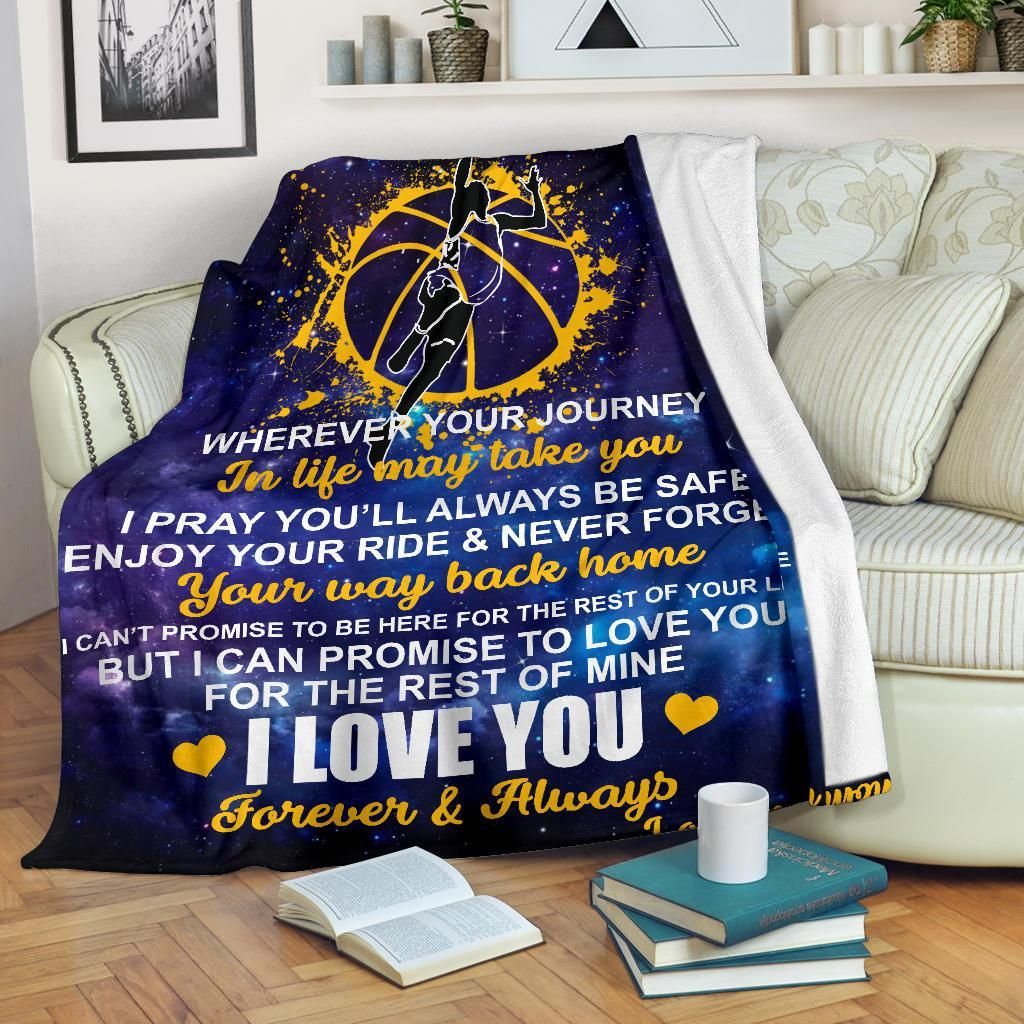 Basketball To My Son Sherpa Fleece Blanket