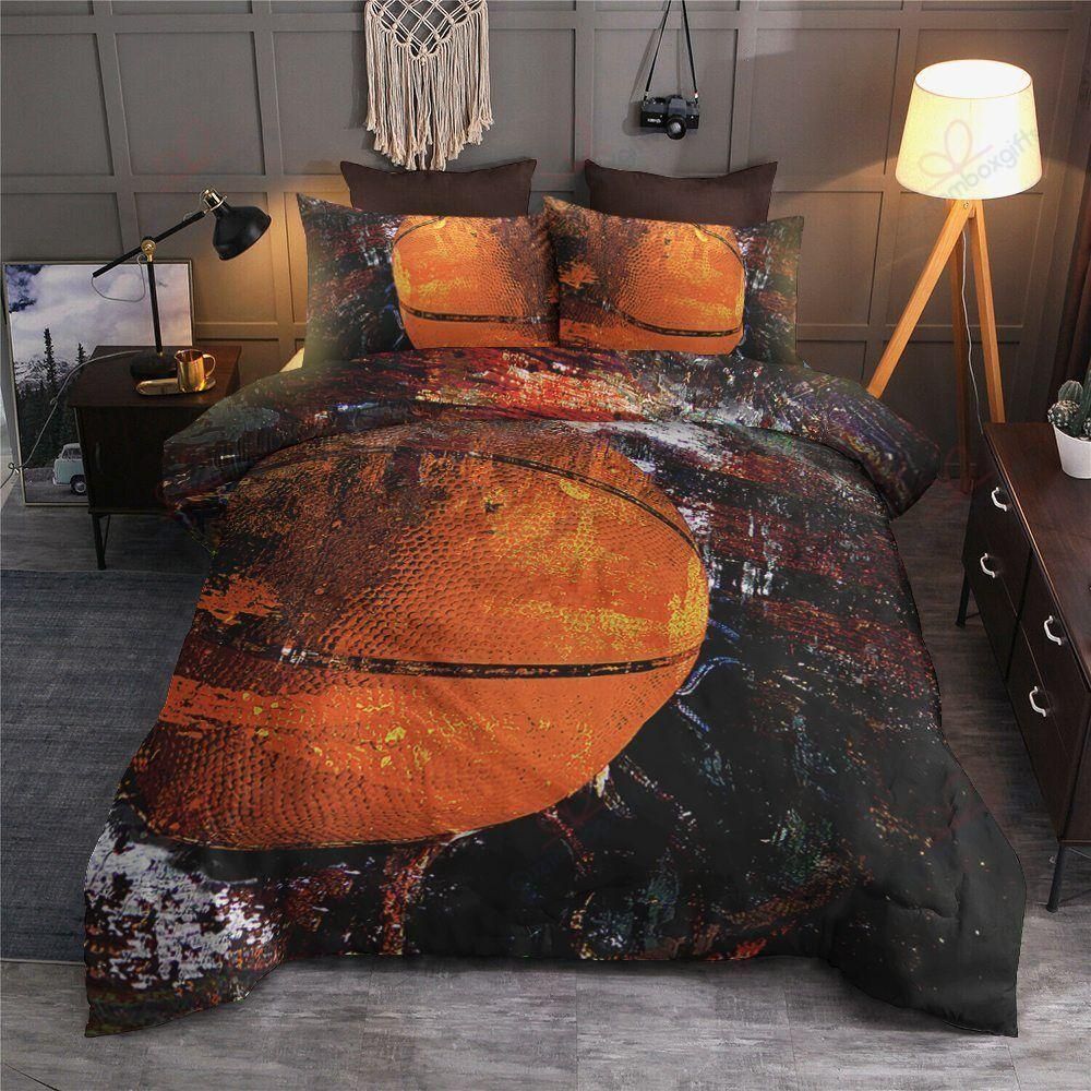 Basketball Wood Printed Bedding Set