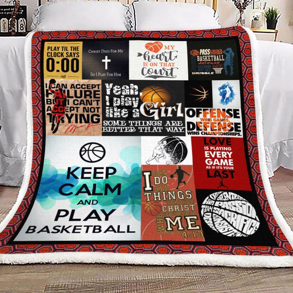 Basketball Sherpa Fleece Blanket