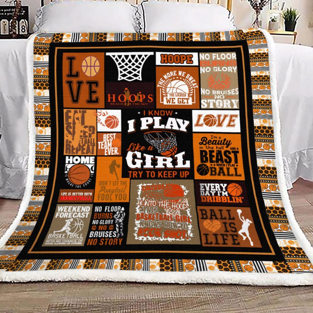 Basketball Sherpa Fleece Blanket