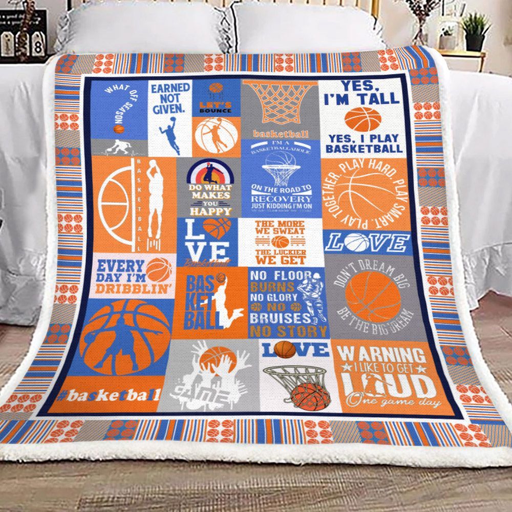 Basketball Sherpa Fleece Blanket