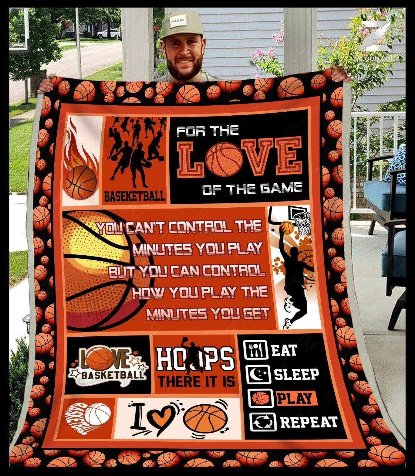 Basketball You Can Control Sherpa Fleece Blanket