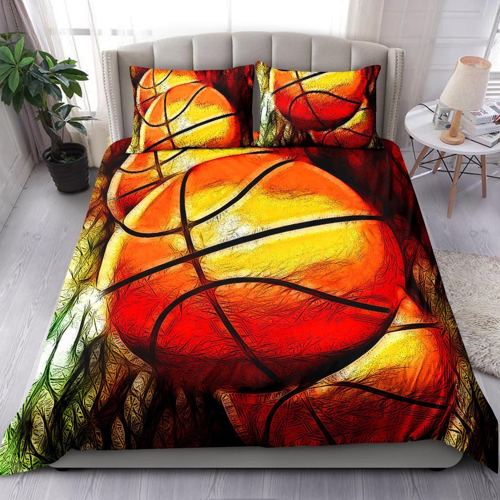Basketballs Abstract Bedding Set