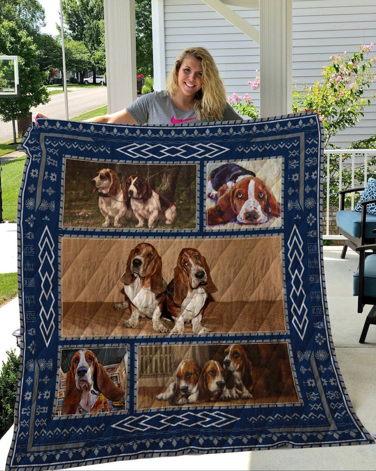 Basset Hound Sherpa Fleece Blanket