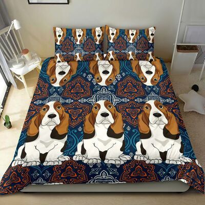 BASSET HOUND BEIGE Bedding Set