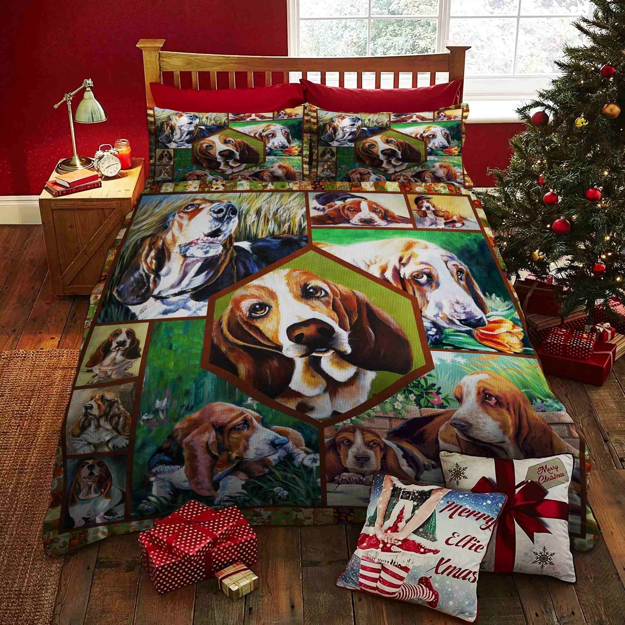 Basset Hound Dogs Bedding Set