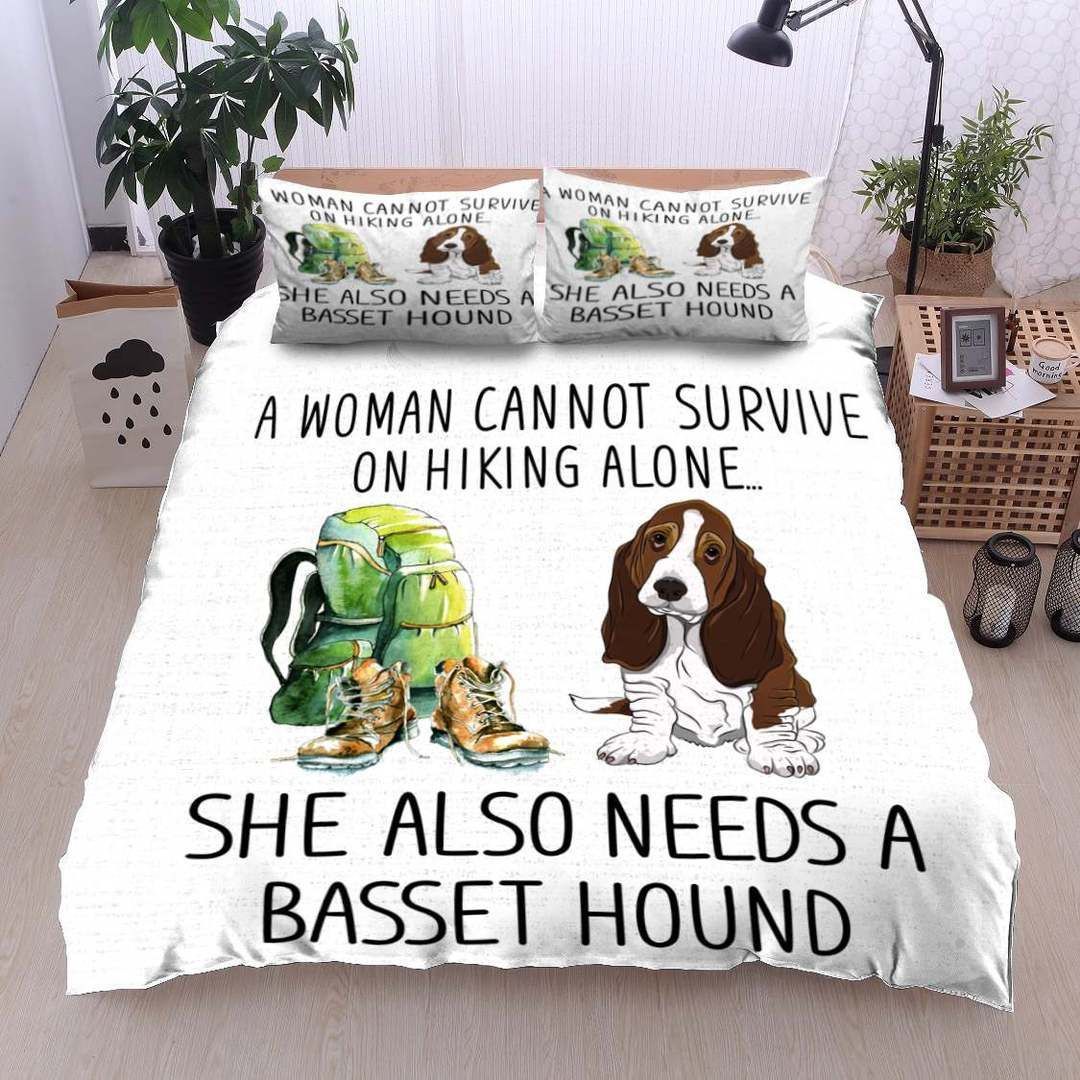 Basset Hound Hiking Bedding Set