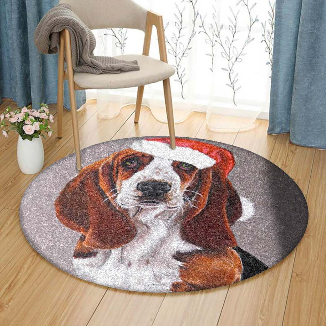 Basset Hound Round Carpet