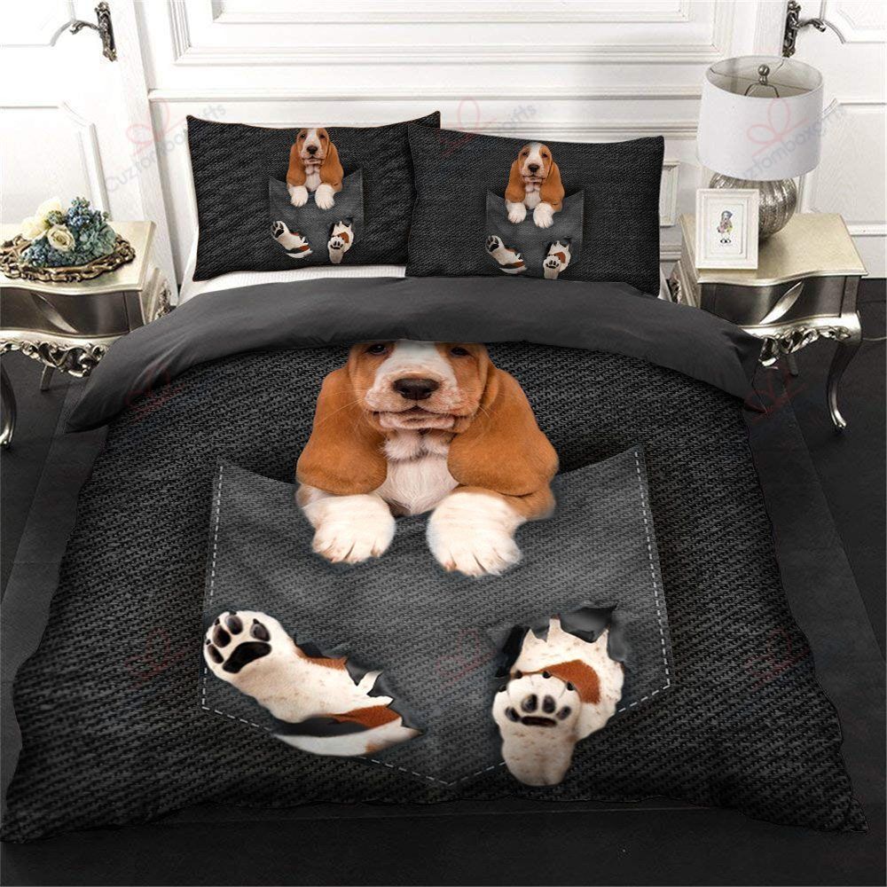 Basset Hound In Pocket Bedding Set