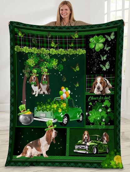 Basset Hound Irish Fleece Blanket