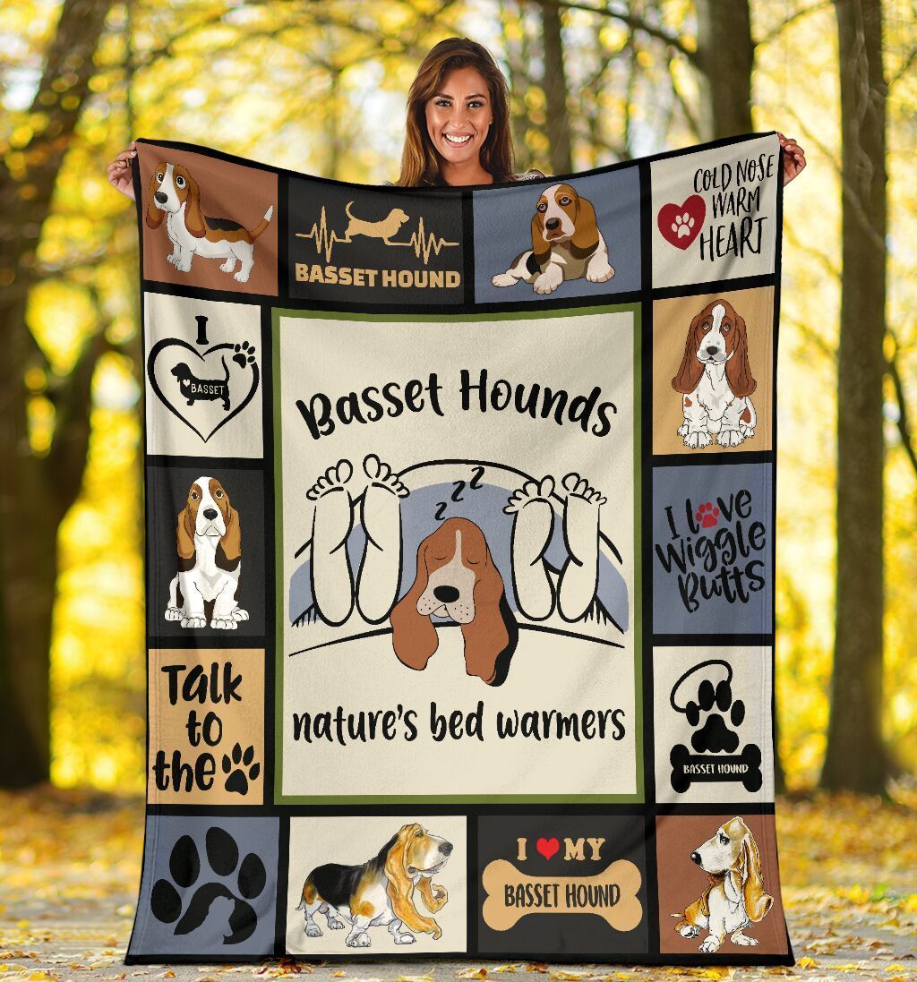 Basset Hounds Nature’s Bed Warmers Fleece Blanket