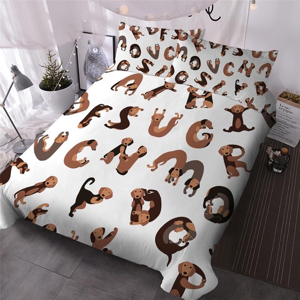 Bassett Hound Alphabet Bedding Set