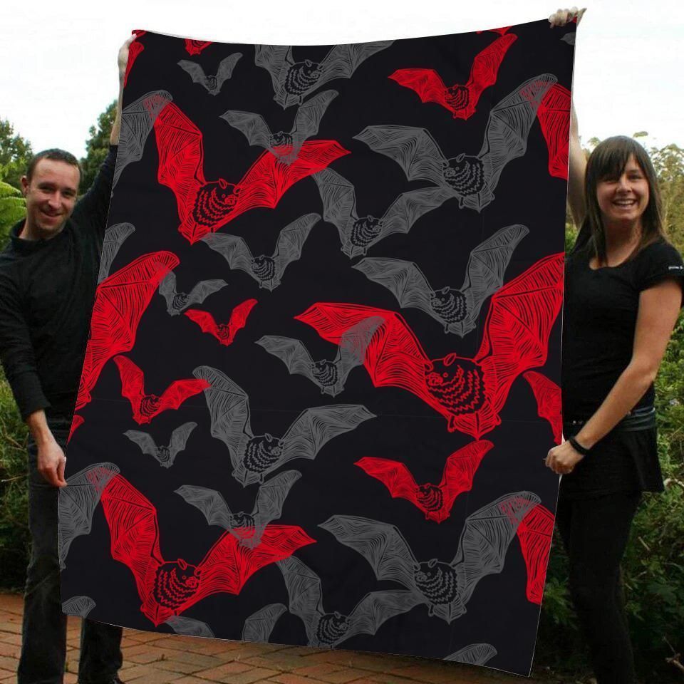 Bat Halloween Sherpa Fleece Blanket 2
