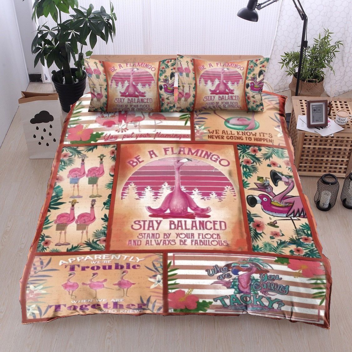 Be A Flamingo Bedding Set