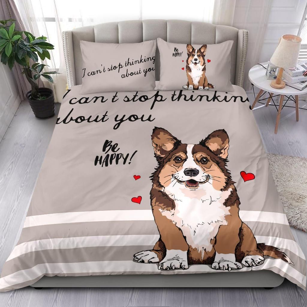 Be Happy Corgi Bedding Set