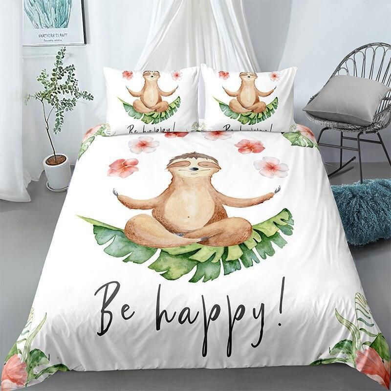Be Happy Sloth Bedding Set