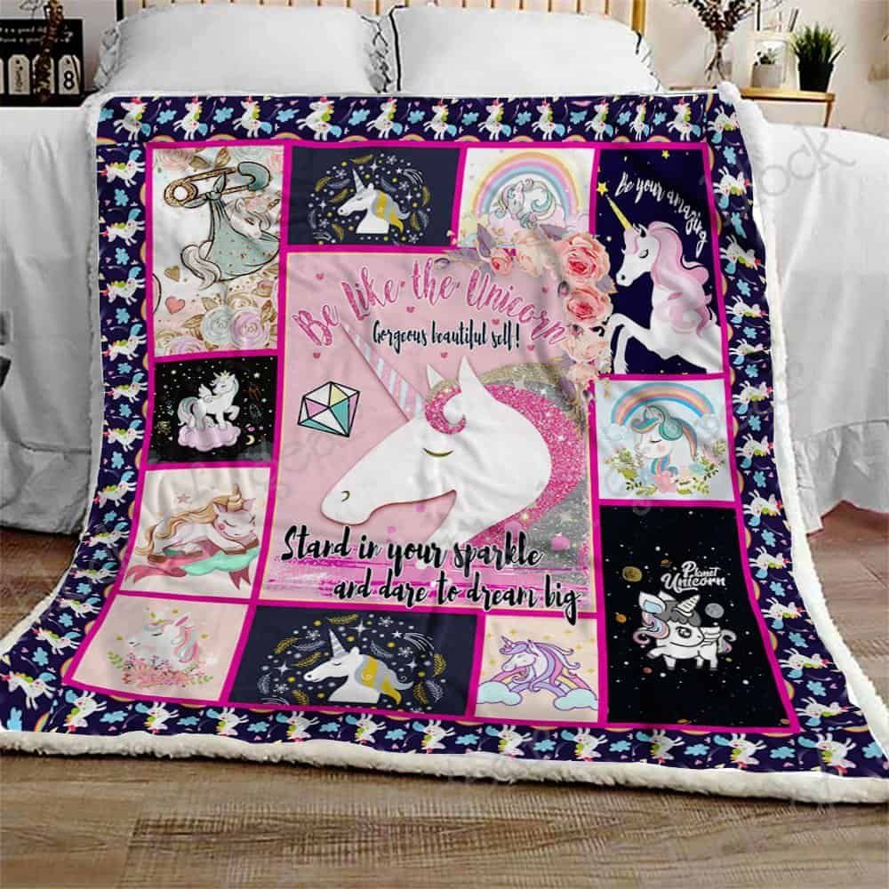 Be Like the Unicorn Fleece Blanket