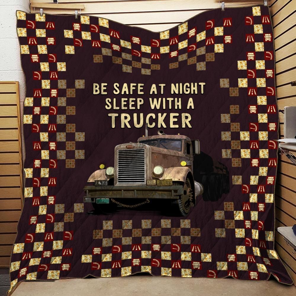 Be Safe At Night Sleep With An Trucker DHCDHC NT2410 Quilt Blanket