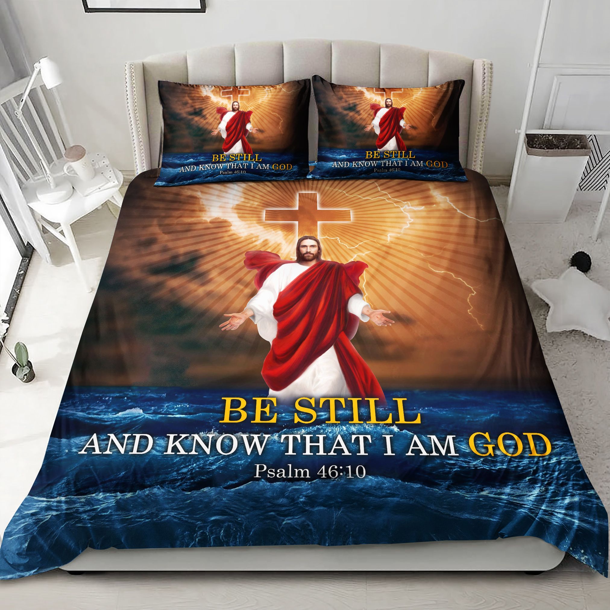 Be Still God Psalms Bedding Set