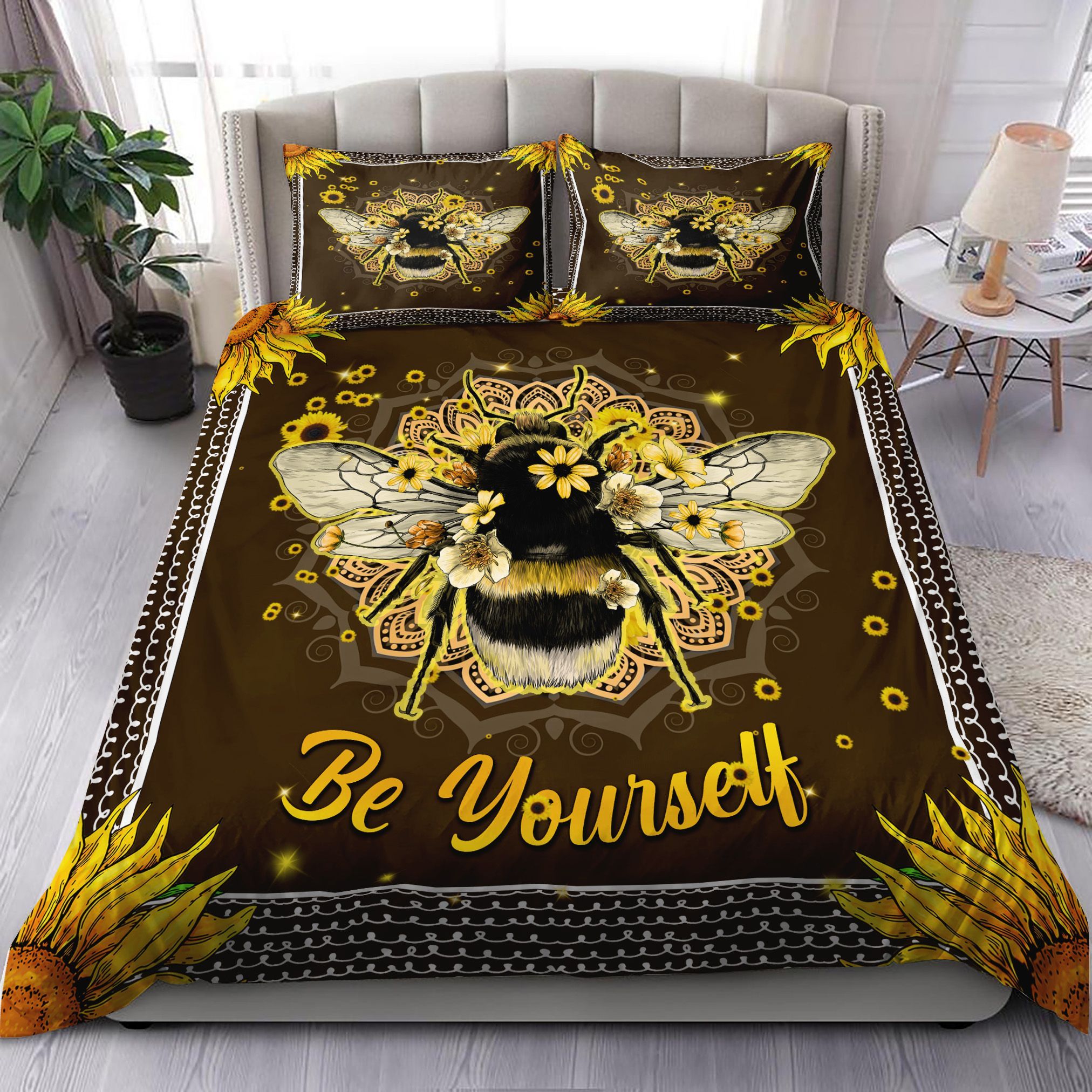 Be Sunflower Bee Yourself Bedding Set