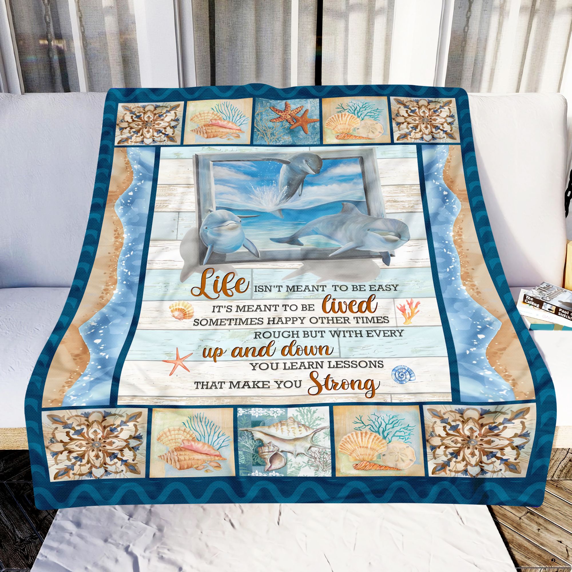 Beach Life Is Not Mean to Be Easy Fleece Blanket