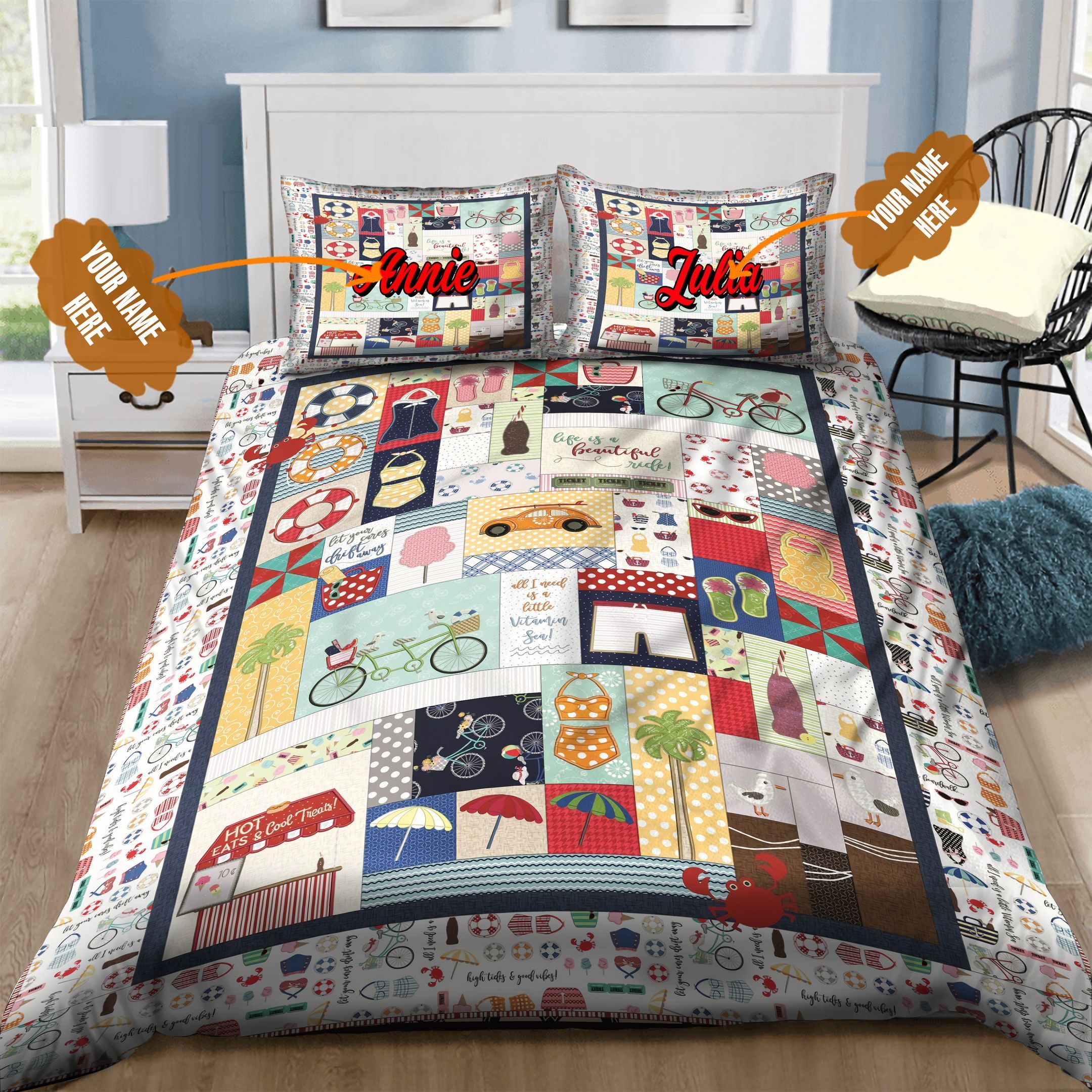 Beach Personalized Bedding Set