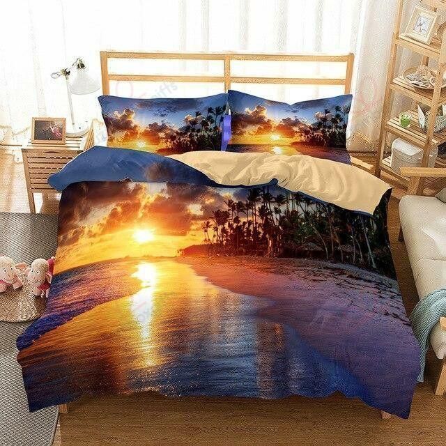 Beach Sunset Printed Bedding Set
