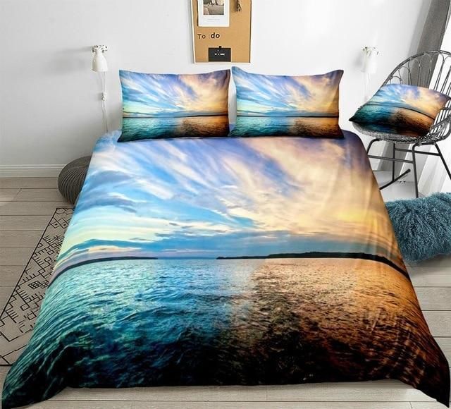 Beach Themed Sunrise Bedding Set