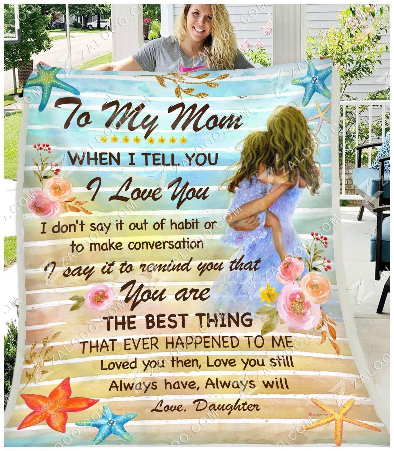 Beach To My Mom You Are The Best Thing Sherpa Fleece Blanket