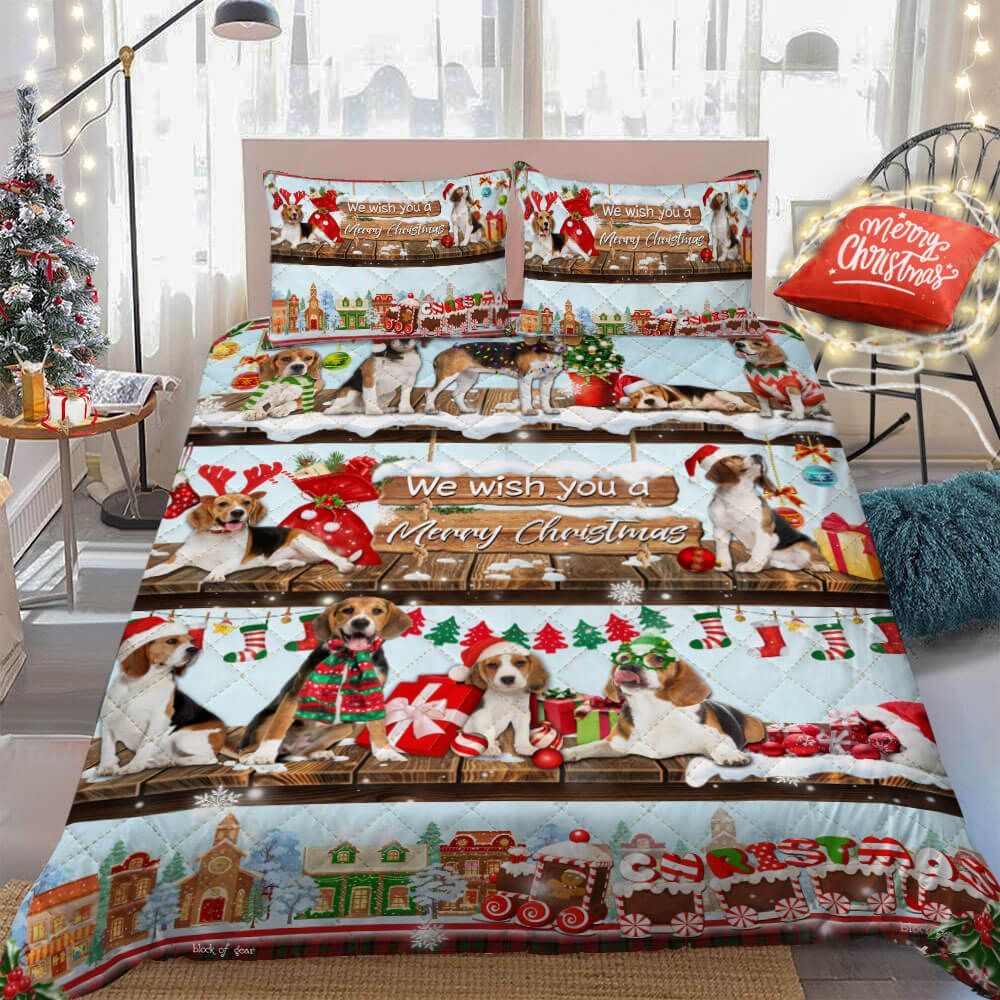 Beagle Christmas Bedding Set