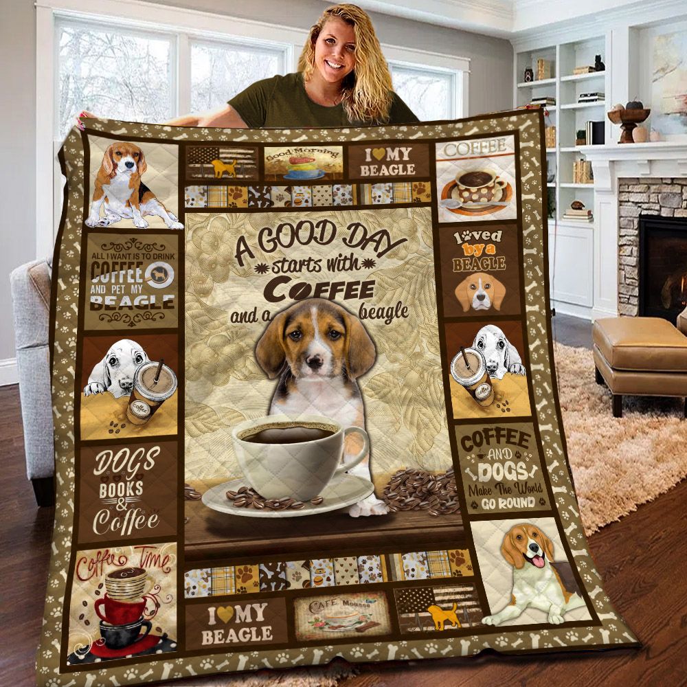 Beagle Coffee BBB2010201MH Quilt Blanket