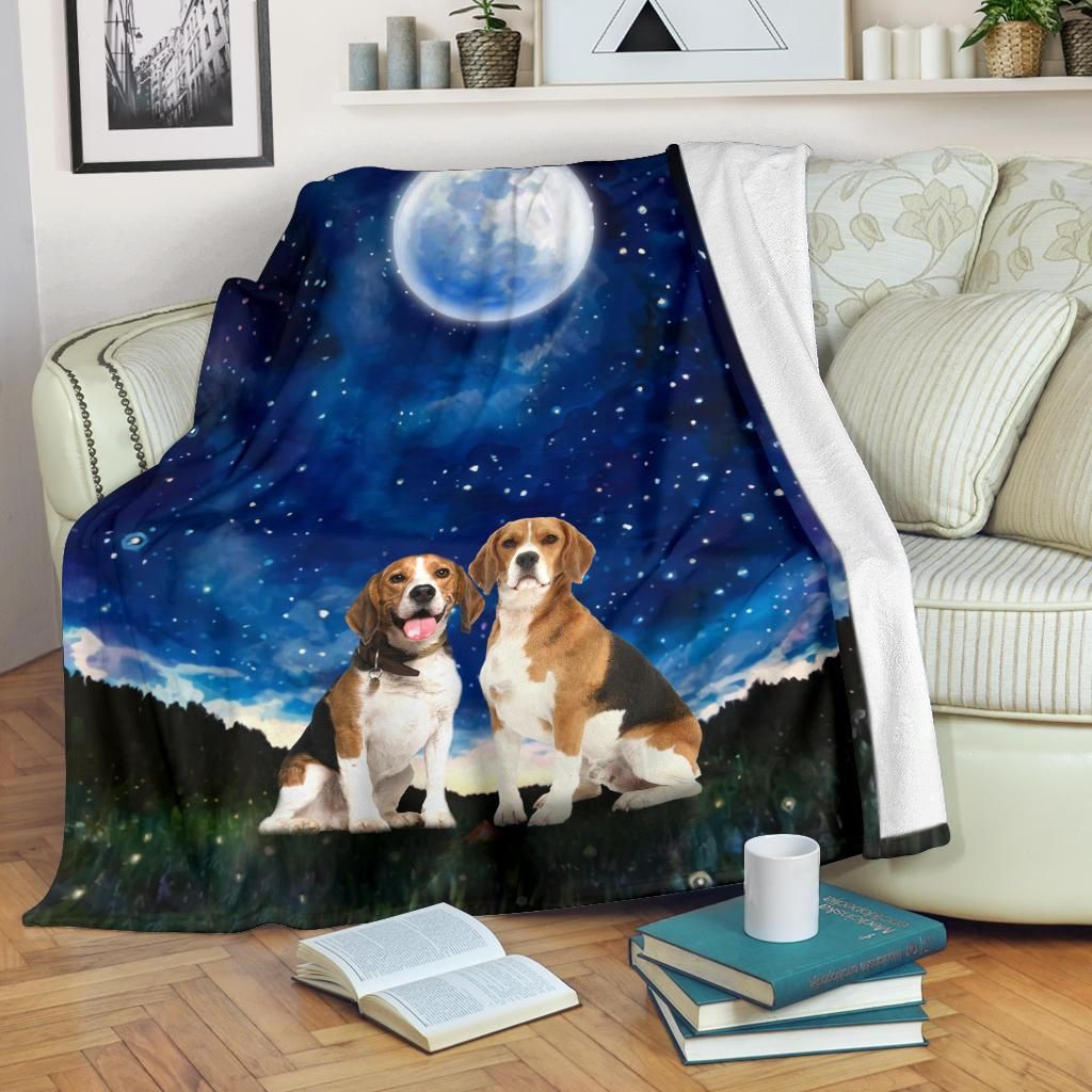 Beagle Couple Sherpa Fleece Blanket