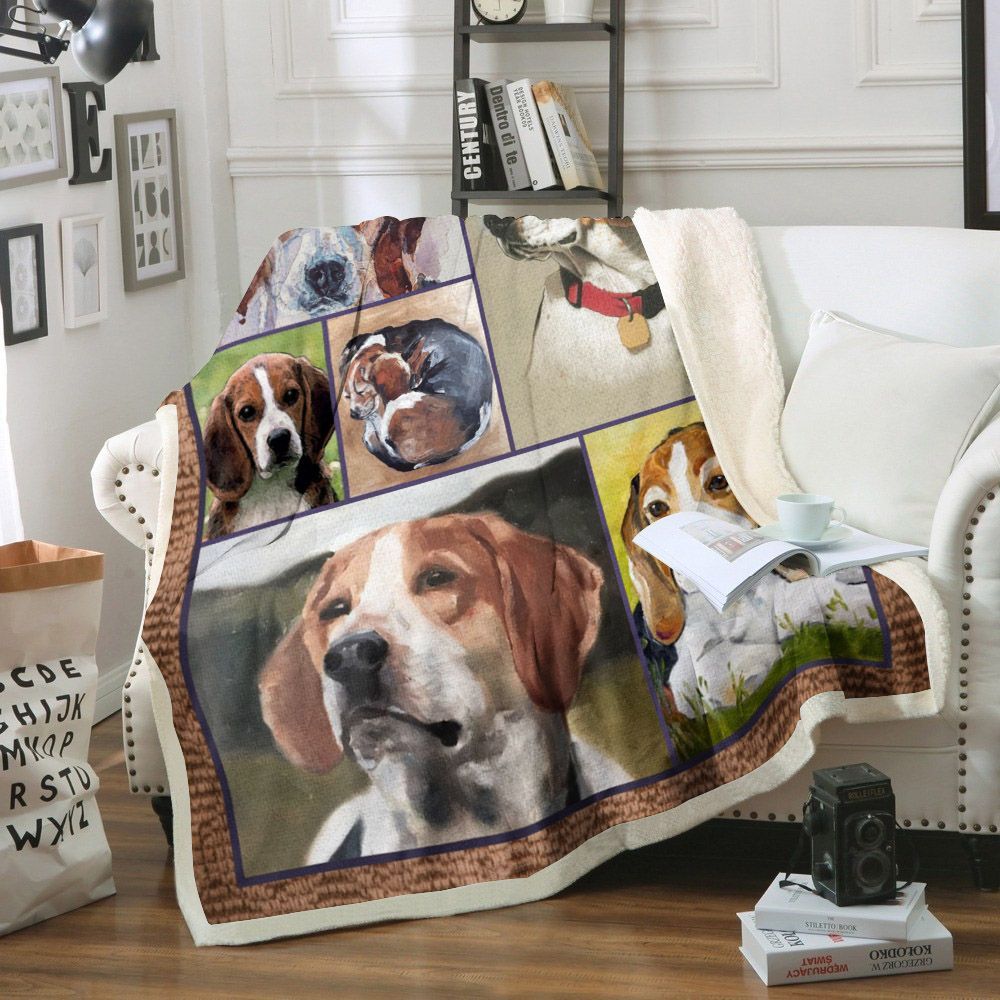 Beagle Dog Sherpa Fleece Blanket
