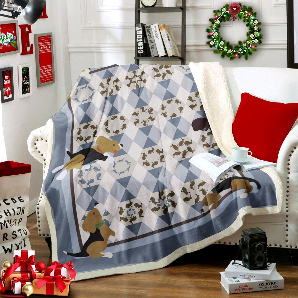 Beagle Dog Sherpa Fleece Blanket
