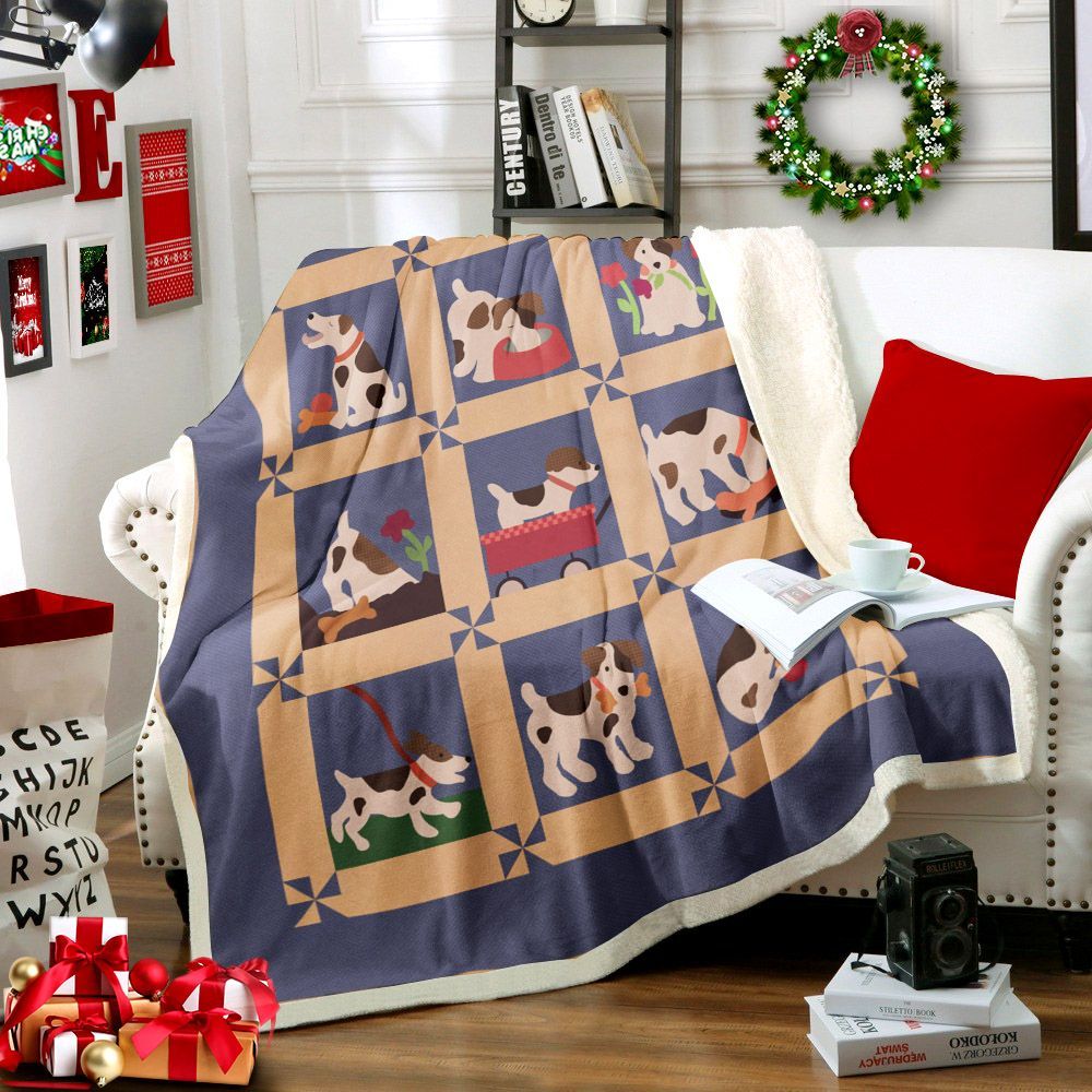 Beagle Dog Sherpa Fleece Blanket