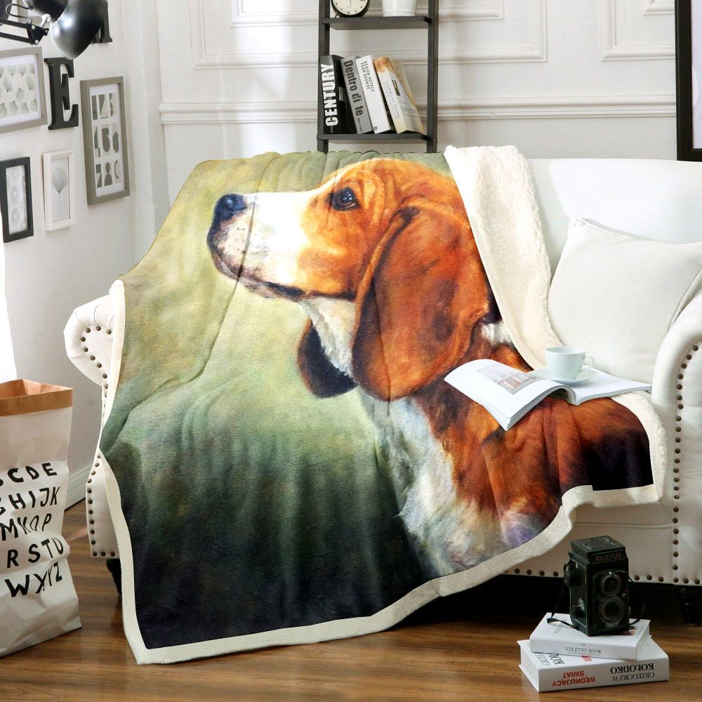 Beagle Dog Sherpa Fleece Blanket