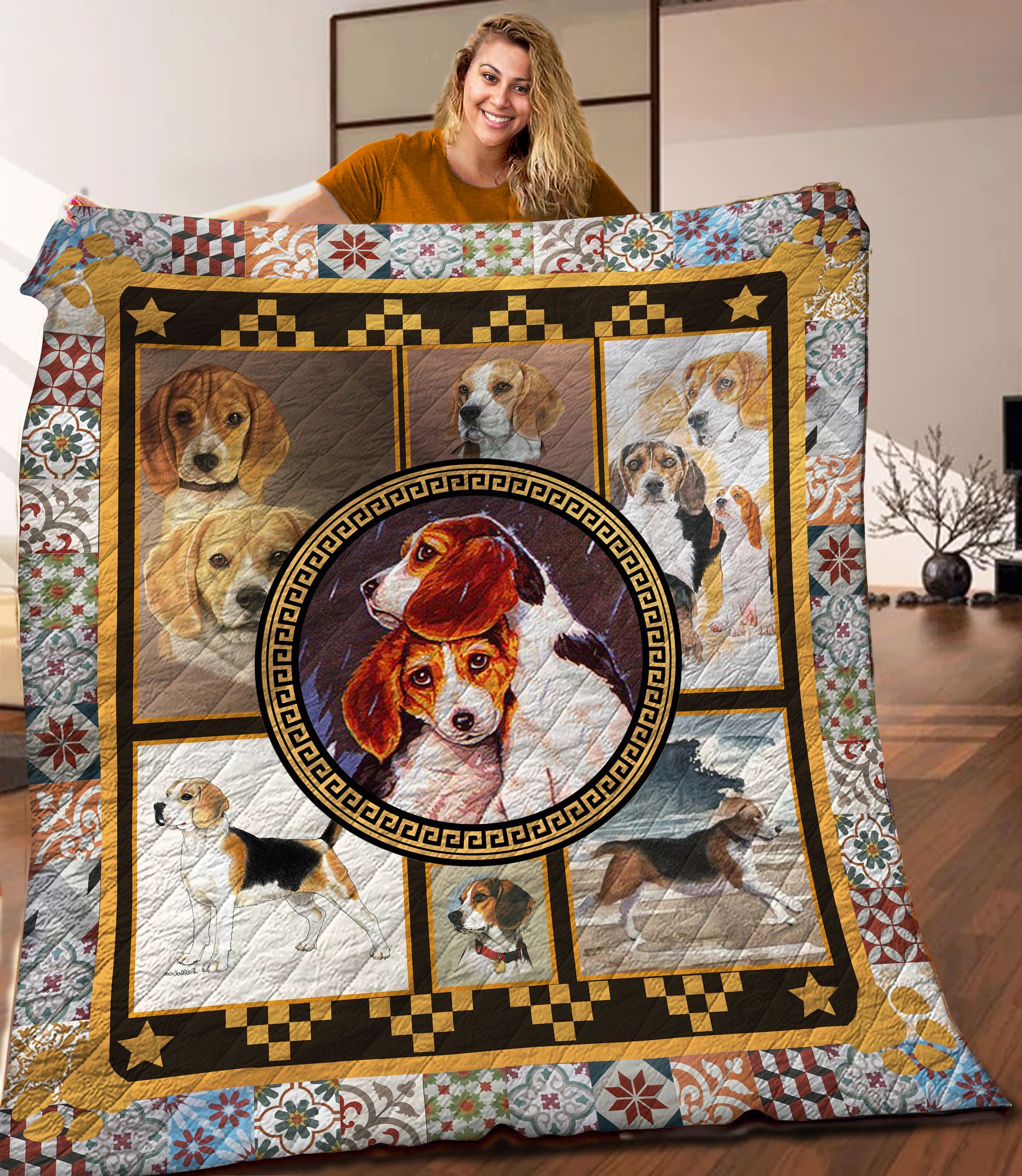 Beagle Dog Quilt Blanket C9B040604NA