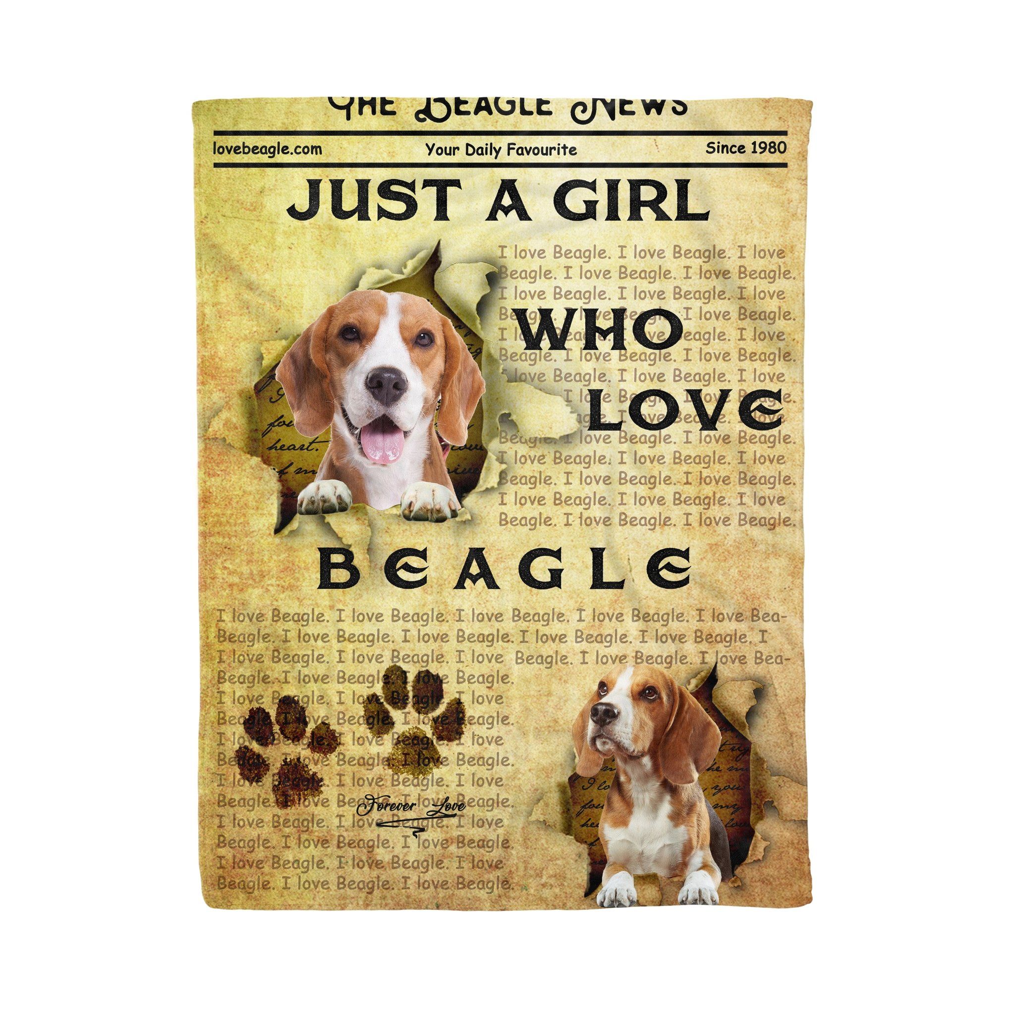 Beagle Fleece Blanket